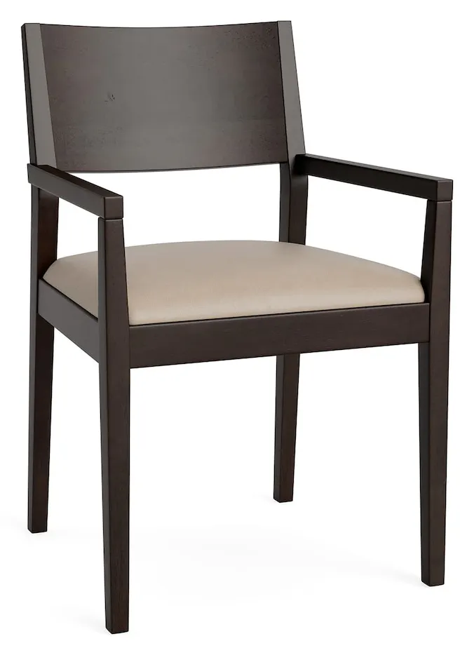 Bassett Furniture 4226-2654L-55 Myers Leather Arm Dining Chair Bassett Furniture 4226-2654L-55 Myers Leather Arm Dining Chair