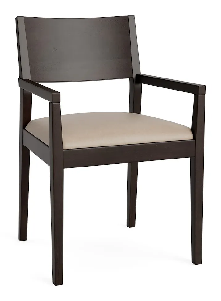 Bassett Furniture 4226-2654L-55 Myers Leather Arm Dining Chair Bassett Furniture 4226-2654L-55 Myers Leather Arm Dining Chair