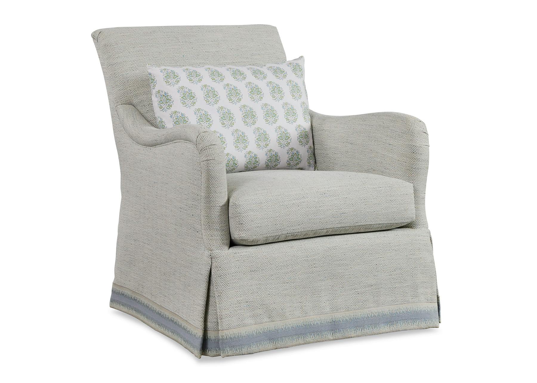 Jessica Charles 552SK-SG Yvette Skirted Swivel Chair