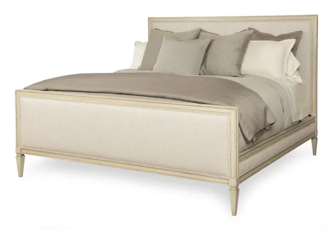 Century Furniture 899-157 Maison '47 Upholstered Low Hb Tall Fb Panel Bed - Cal King 6/0 Century Furniture 899-157 Maison '47 Upholstered Low Hb Tall Fb Panel Bed - Cal King 6/0