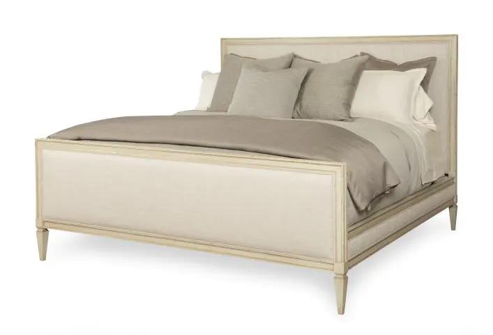 Century Furniture 899-157 Maison '47 Upholstered Low Hb Tall Fb Panel Bed - Cal King 6/0 Century Furniture 899-157 Maison '47 Upholstered Low Hb Tall Fb Panel Bed - Cal King 6/0