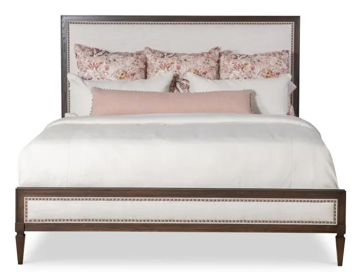 Century Furniture 899-186 Maison '47 Upholstered Tall Hb Low Fb Panel Bed - King 6/6 Century Furniture 899-186 Maison '47 Upholstered Tall Hb Low Fb Panel Bed - King 6/6