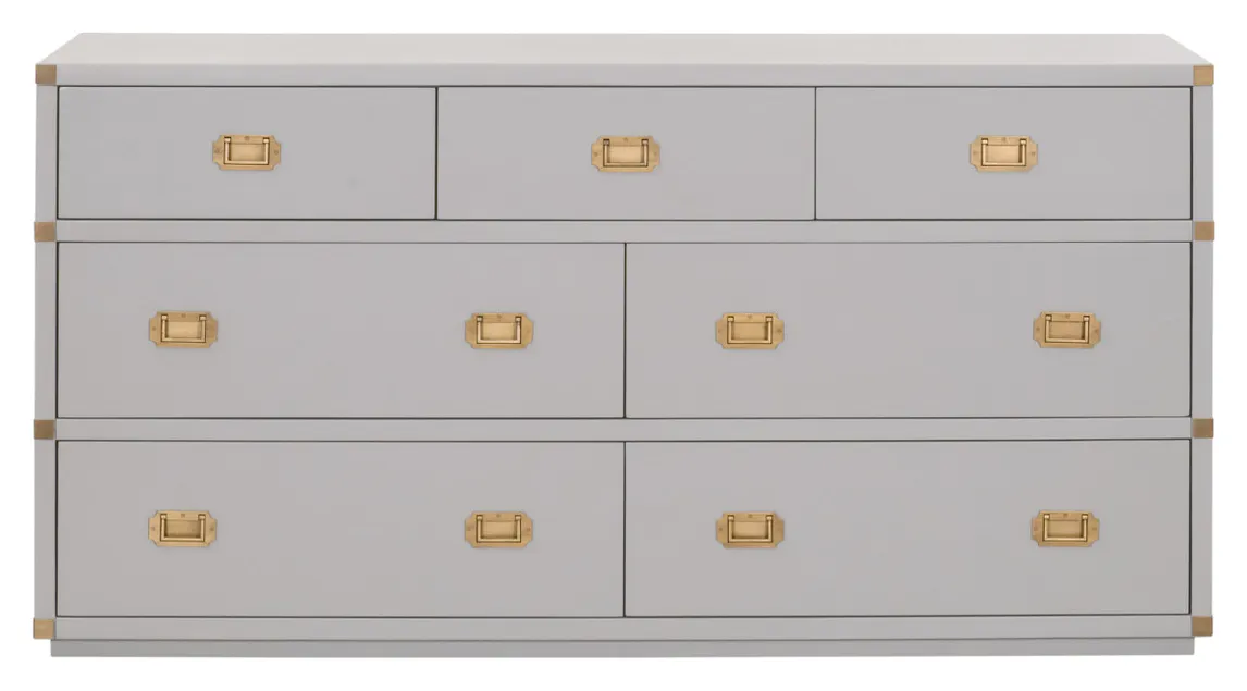 Essentials For Living 6132.DGR/BGLD Bradley 7-Drawer Double Dresser Essentials For Living 6132.DGR/BGLD Bradley 7-Drawer Double Dresser