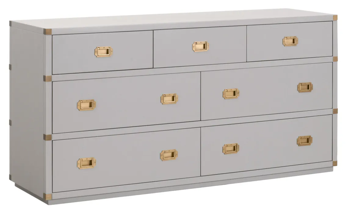 Essentials For Living 6132.DGR/BGLD Bradley 7-Drawer Double Dresser Essentials For Living 6132.DGR/BGLD Bradley 7-Drawer Double Dresser
