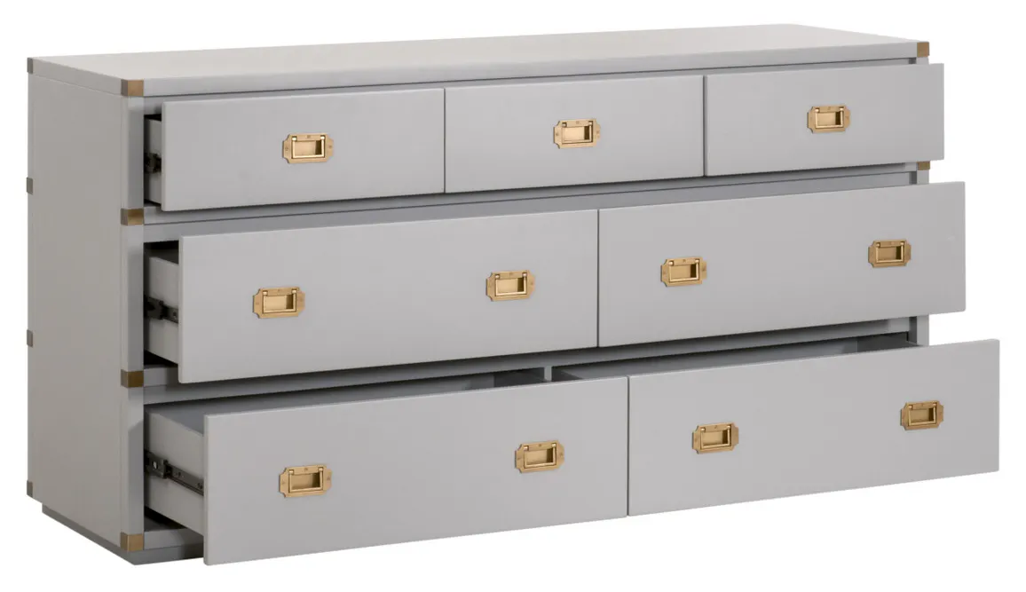 Essentials For Living 6132.DGR/BGLD Bradley 7-Drawer Double Dresser Essentials For Living 6132.DGR/BGLD Bradley 7-Drawer Double Dresser