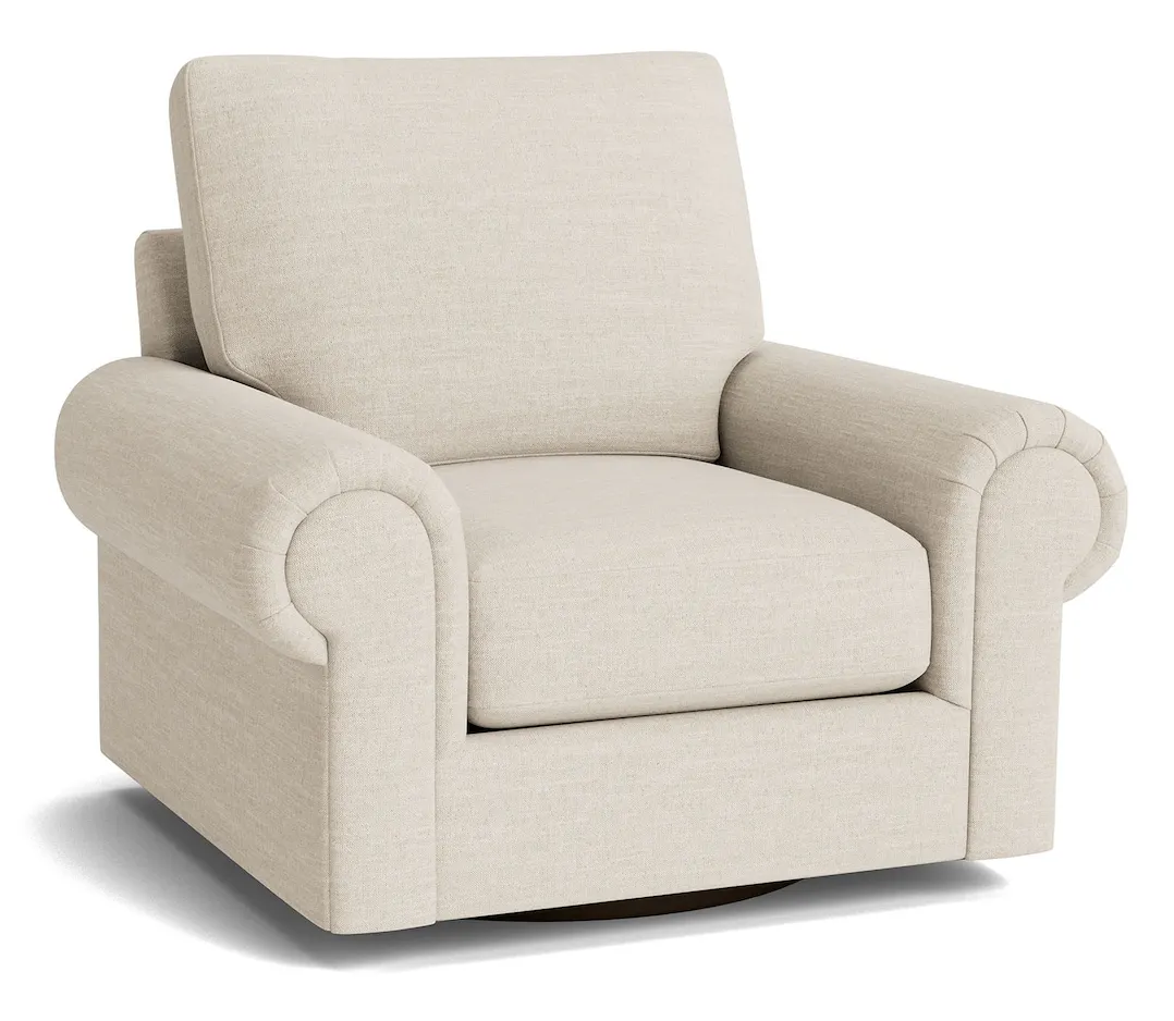Bassett Furniture C400-05SF True Custom Large Panel Arm Swivel Chair Bassett Furniture C400-05SF True Custom Large Panel Arm Swivel Chair
