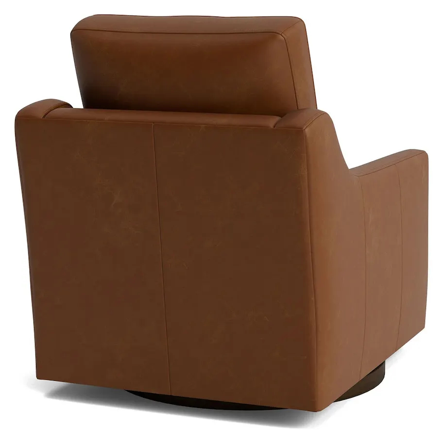 Bassett Furniture C900-05SFL True Custom Leather Slope Arm Swivel Chair Bassett Furniture C900-05SFL True Custom Leather Slope Arm Swivel Chair