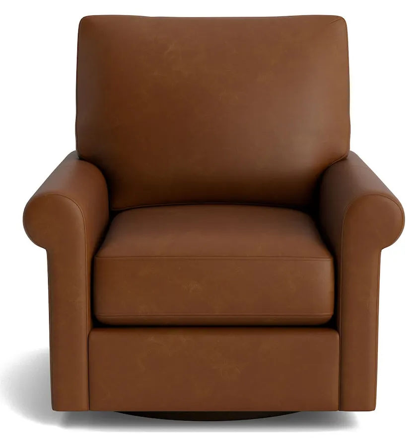Bassett Furniture C100-05SFL True Custom Leather Sock Arm Swivel Chair Bassett Furniture C100-05SFL True Custom Leather Sock Arm Swivel Chair