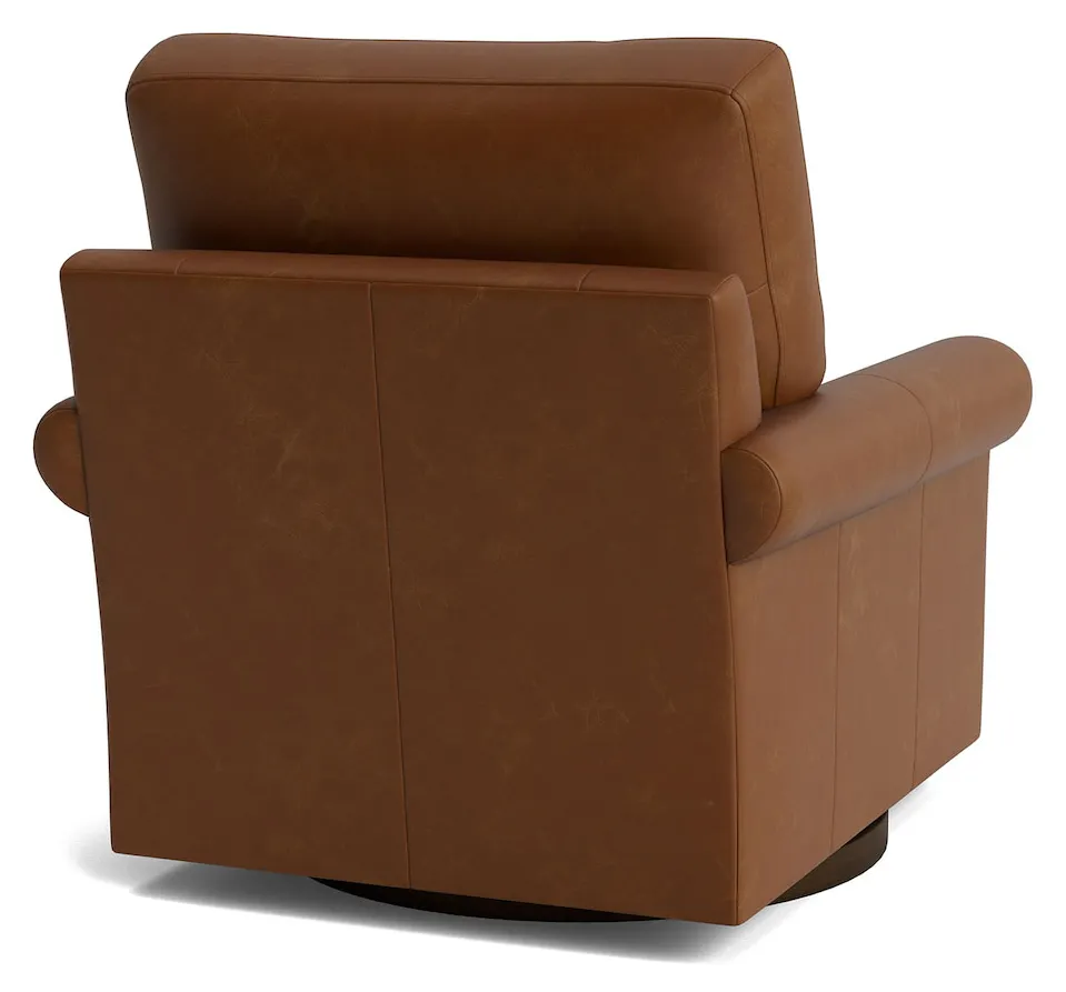 Bassett Furniture C100-05SFL True Custom Leather Sock Arm Swivel Chair Bassett Furniture C100-05SFL True Custom Leather Sock Arm Swivel Chair