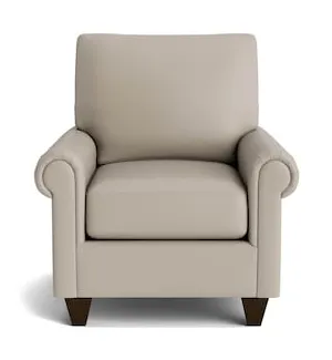 Bassett Furniture C300-12SFL True Custom Leather Panel Arm Accent Chair Bassett Furniture C300-12SFL True Custom Leather Panel Arm Accent Chair