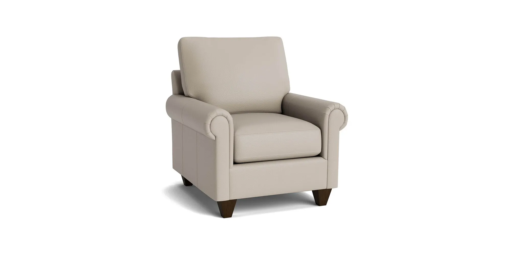 Bassett Furniture C300-12SFL True Custom Leather Panel Arm Accent Chair