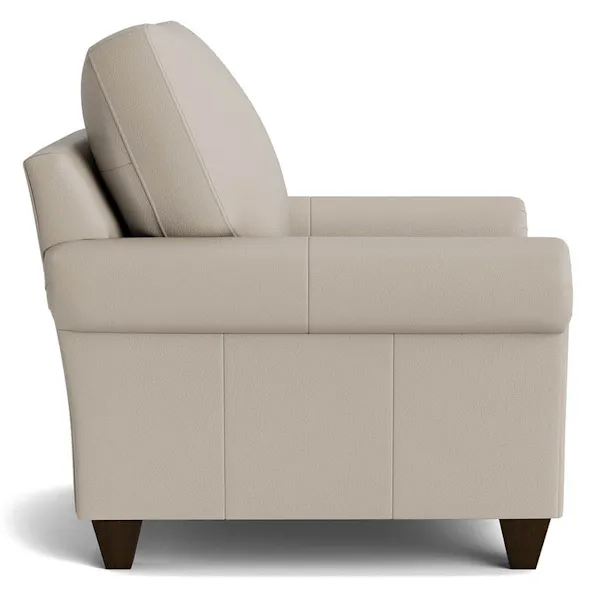 Bassett Furniture C300-12SFL True Custom Leather Panel Arm Accent Chair Bassett Furniture C300-12SFL True Custom Leather Panel Arm Accent Chair