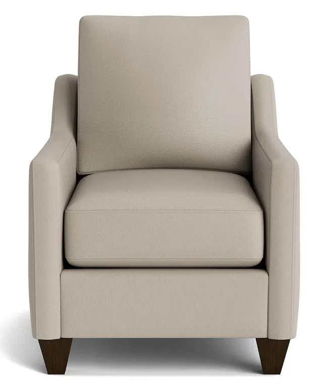 Bassett Furniture C900-12SFL True Custom Leather Slope Arm Accent Chair Bassett Furniture C900-12SFL True Custom Leather Slope Arm Accent Chair