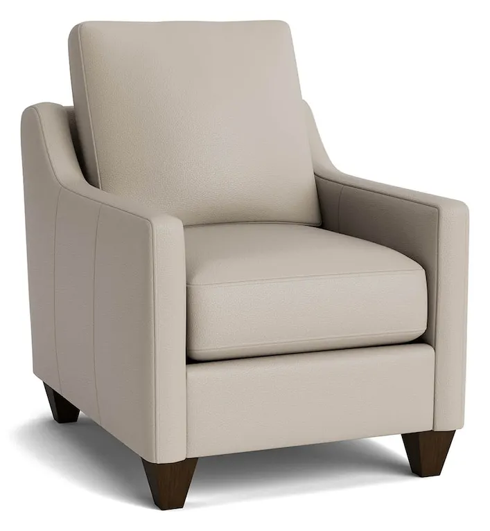 Bassett Furniture C900-12SFL True Custom Leather Slope Arm Accent Chair Bassett Furniture C900-12SFL True Custom Leather Slope Arm Accent Chair
