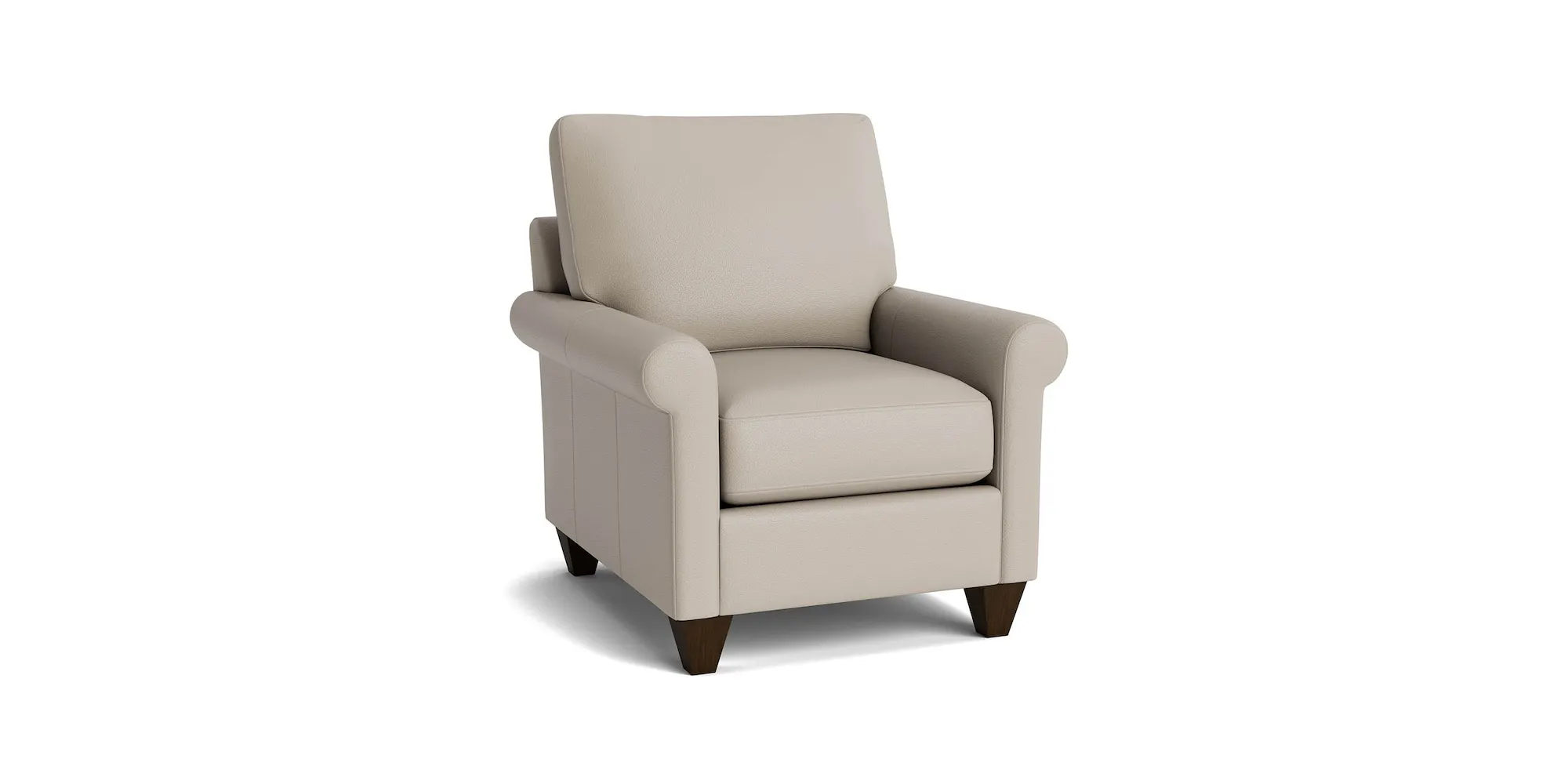 Bassett Furniture C100-12SFL True Custom Leather Sock Arm Accent Chair