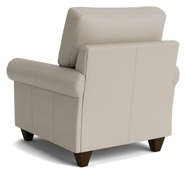 Bassett Furniture C100-12SFL True Custom Leather Sock Arm Accent Chair Bassett Furniture C100-12SFL True Custom Leather Sock Arm Accent Chair