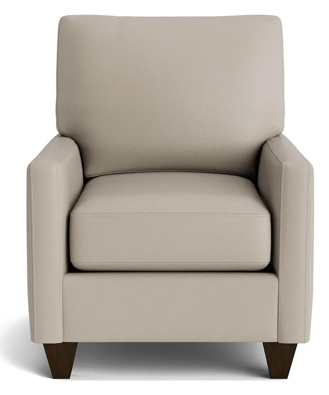 Bassett Furniture C500-12SFL True Custom Leather Track Arm Accent Chair Bassett Furniture C500-12SFL True Custom Leather Track Arm Accent Chair