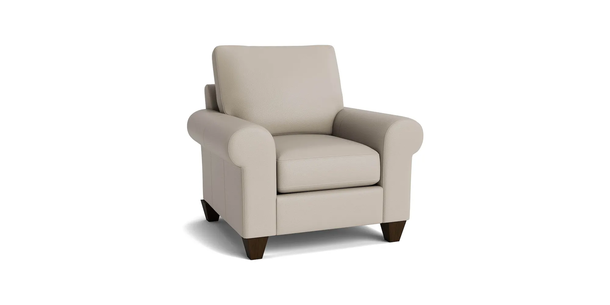 Bassett Furniture C200-12SFL True Custom Leather Large Sock Arm Accent Chair