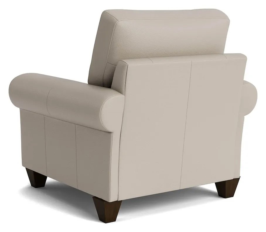 Bassett Furniture C200-12SFL True Custom Leather Large Sock Arm Accent Chair Bassett Furniture C200-12SFL True Custom Leather Large Sock Arm Accent Chair