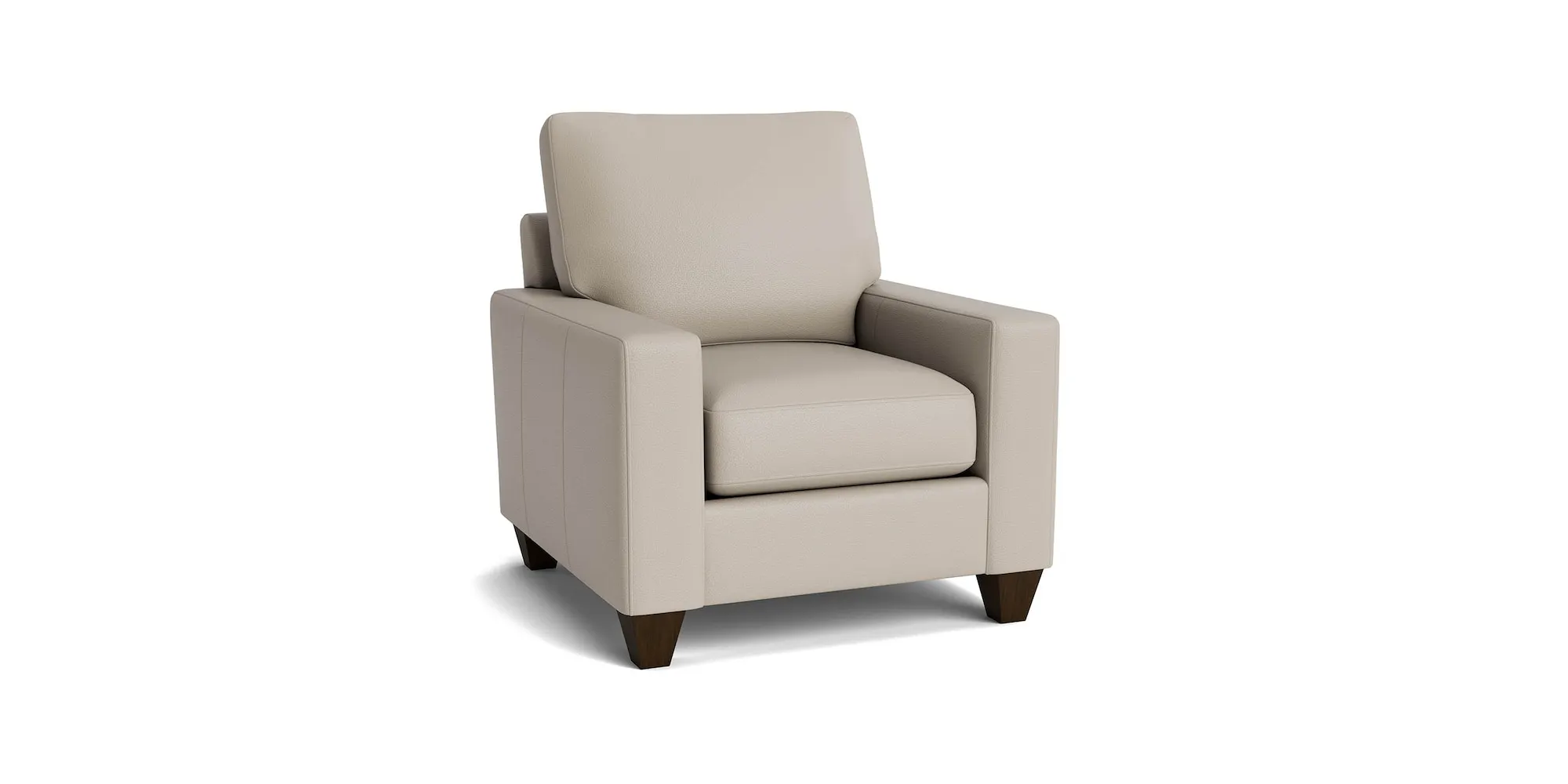 Bassett Furniture C600-12SFL True Custom Leather Large Track Arm Accent Chair