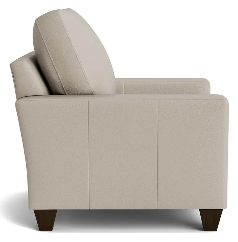 Bassett Furniture C600-12SFL True Custom Leather Large Track Arm Accent Chair Bassett Furniture C600-12SFL True Custom Leather Large Track Arm Accent Chair