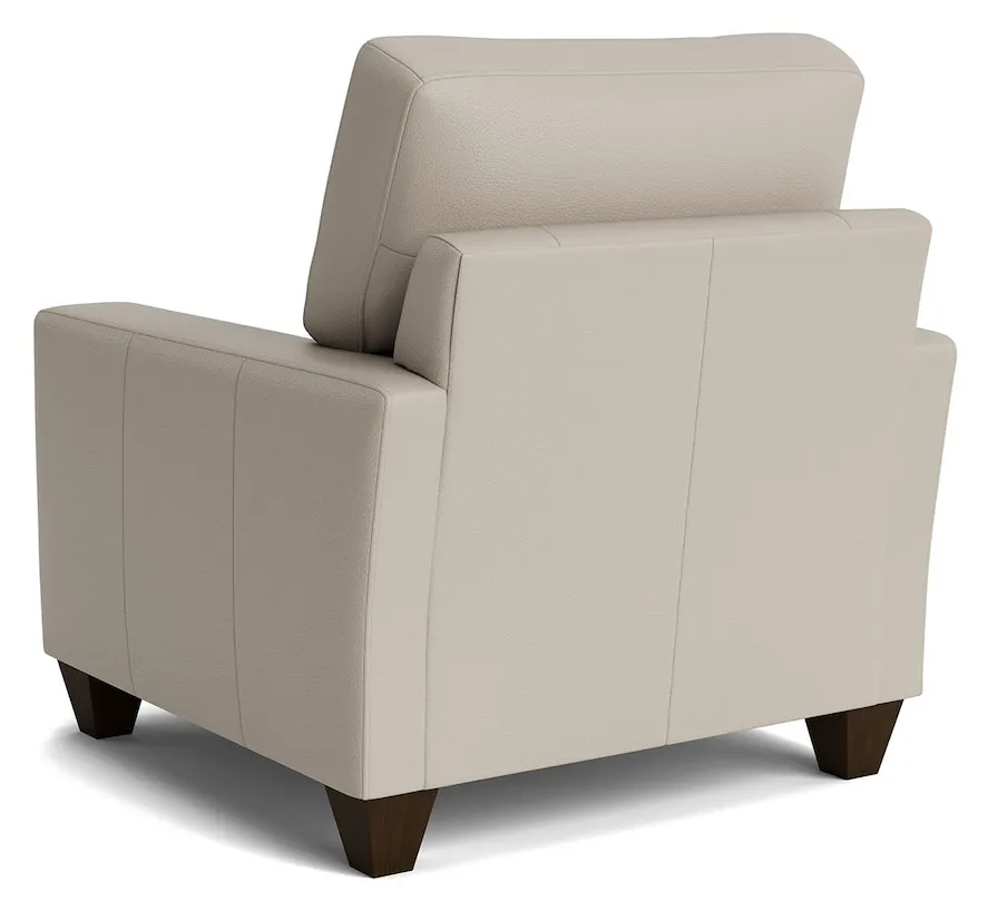 Bassett Furniture C600-12SFL True Custom Leather Large Track Arm Accent Chair Bassett Furniture C600-12SFL True Custom Leather Large Track Arm Accent Chair