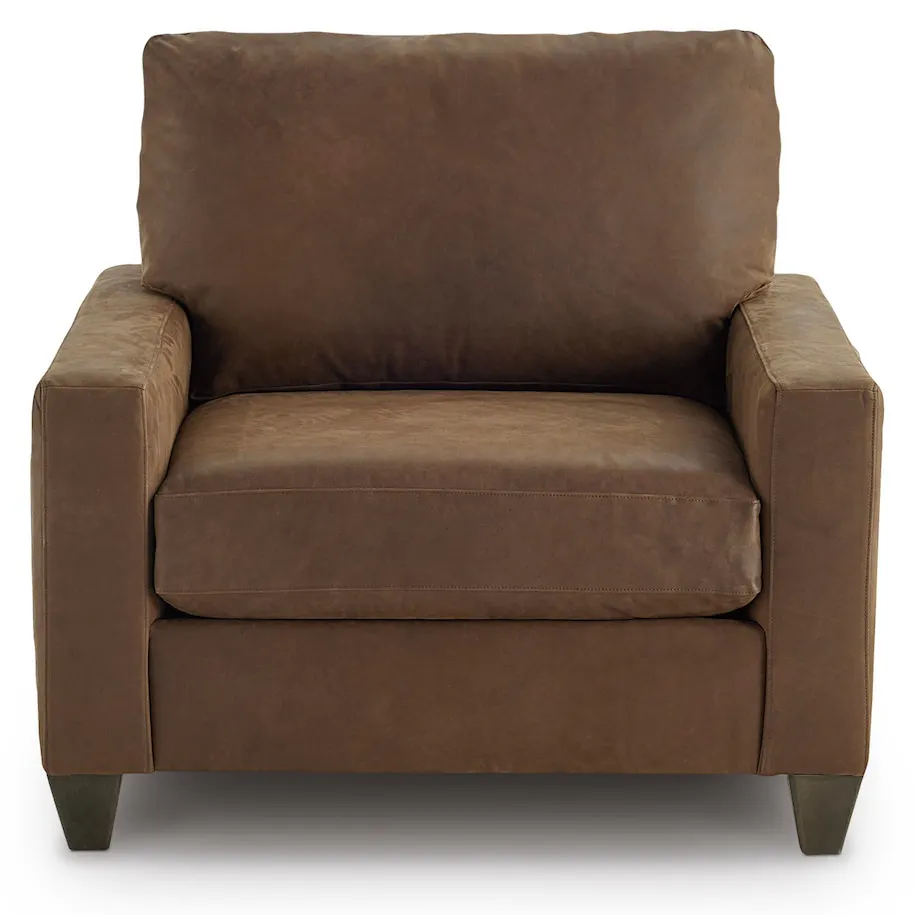 Bassett Furniture C654-18SFL True Custom Leather Track Arm Chair and a Half Bassett Furniture C654-18SFL True Custom Leather Track Arm Chair and a Half