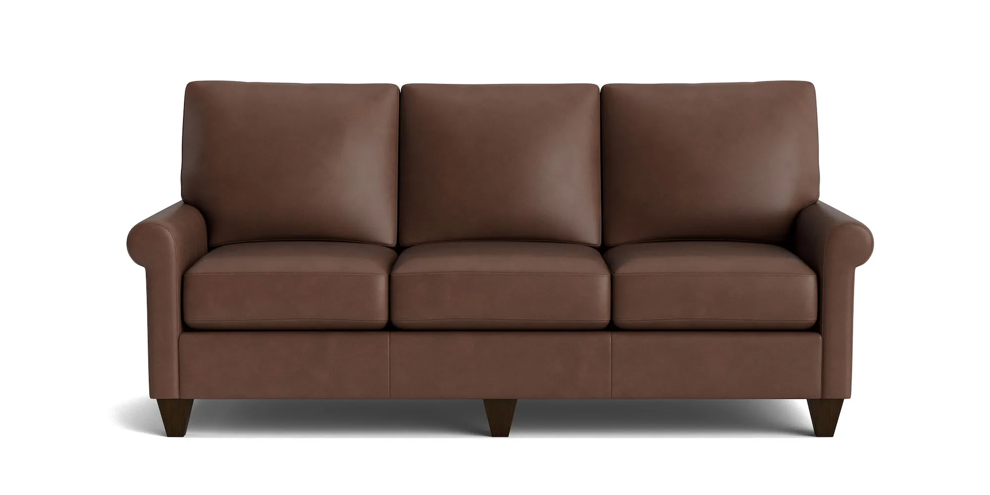 Bassett Furniture C100-72SFL True Custom Leather Sock Arm Sofa