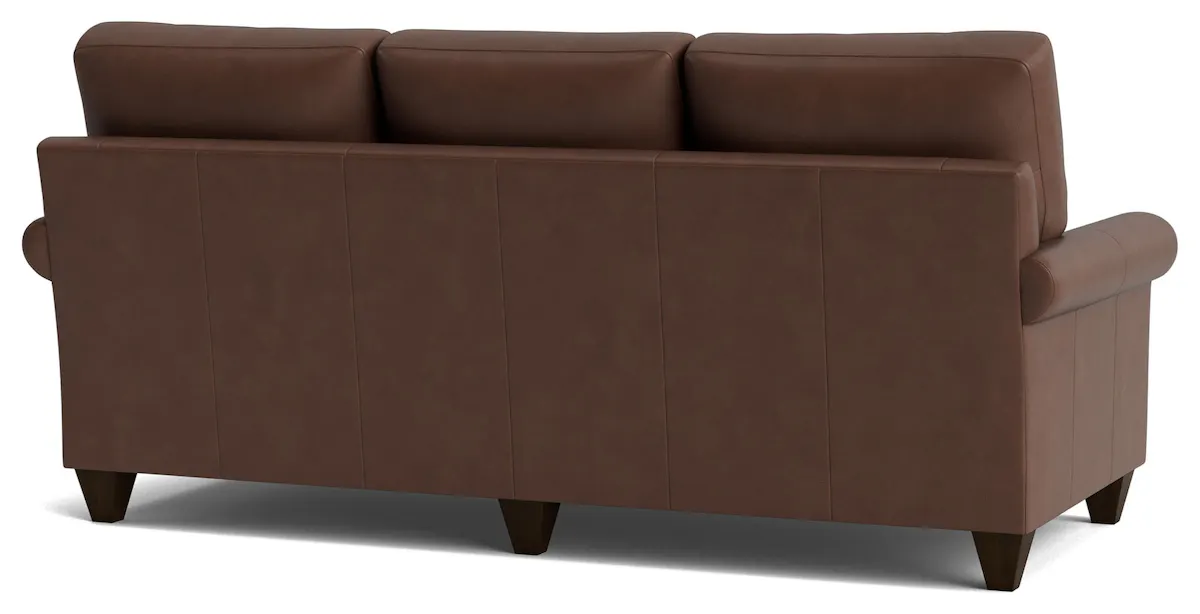 Bassett Furniture C100-72SFL True Custom Leather Sock Arm Sofa Bassett Furniture C100-72SFL True Custom Leather Sock Arm Sofa