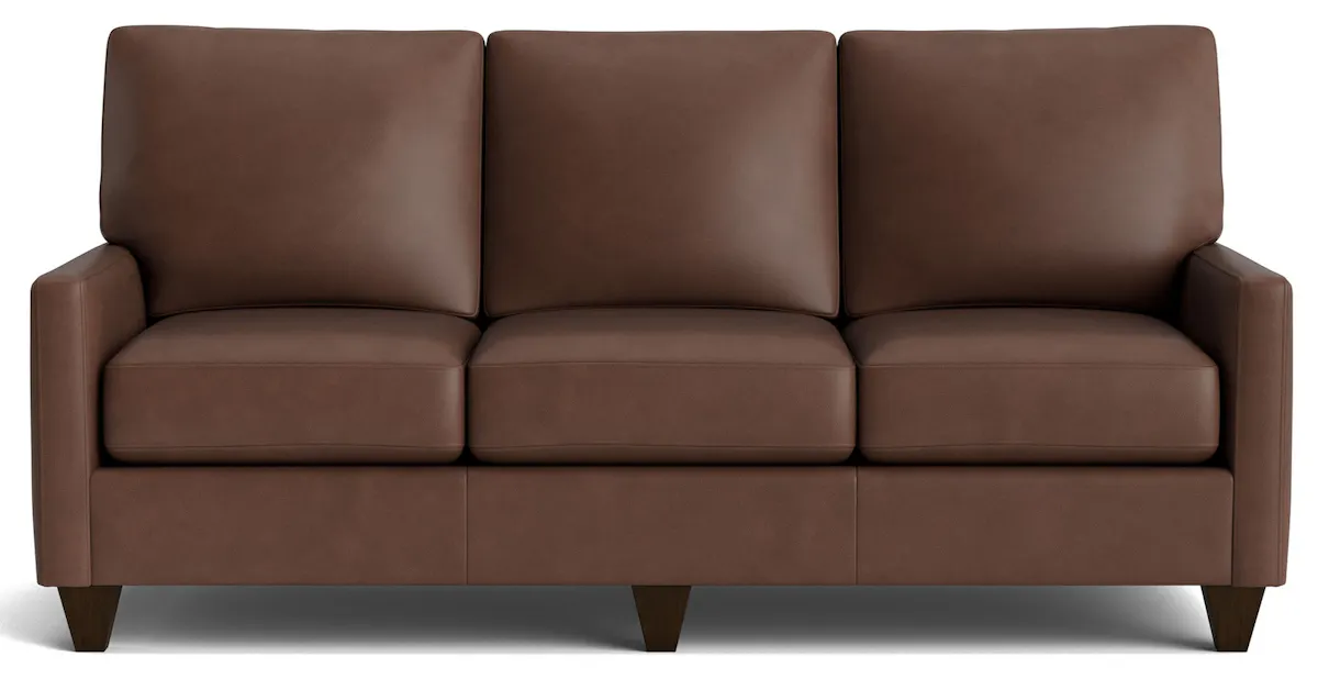 Bassett Furniture C500-72SFL True Custom Leather Track Arm Sofa Bassett Furniture C500-72SFL True Custom Leather Track Arm Sofa