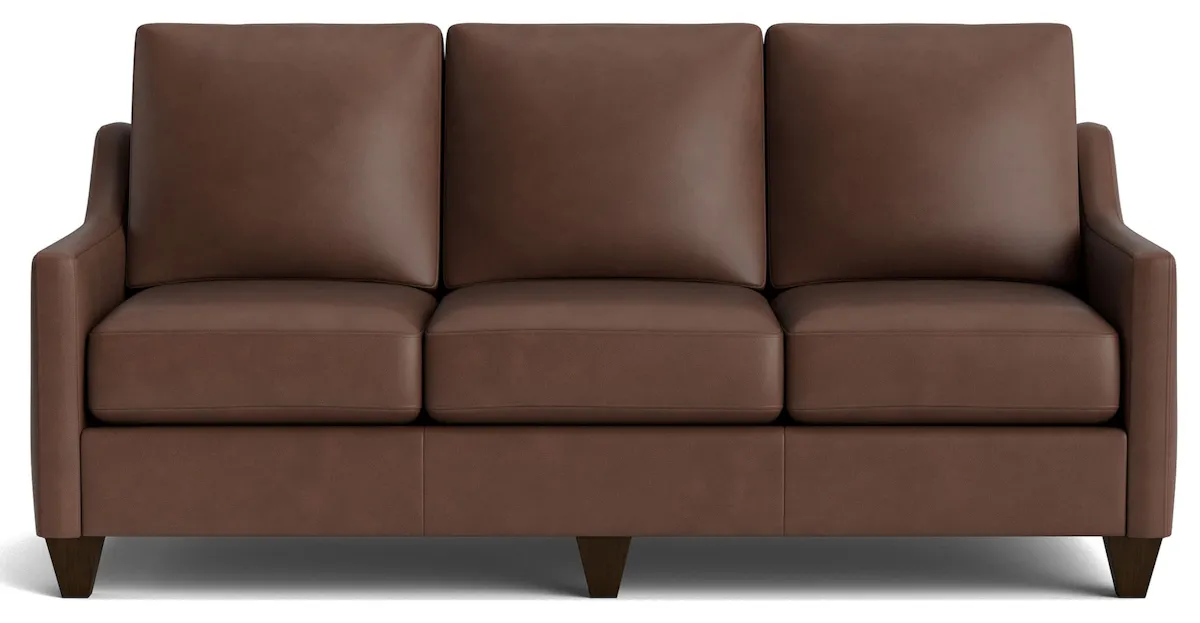 Bassett Furniture C900-72SFL True Custom Leather Slope Arm Sofa Bassett Furniture C900-72SFL True Custom Leather Slope Arm Sofa