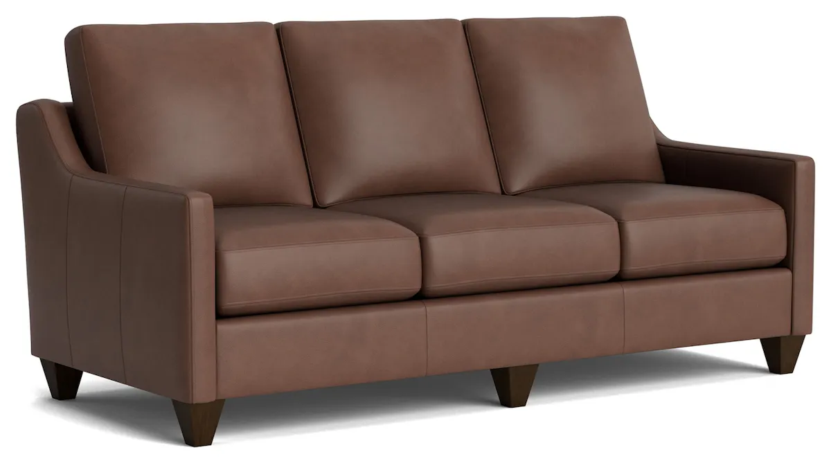 Bassett Furniture C900-72SFL True Custom Leather Slope Arm Sofa Bassett Furniture C900-72SFL True Custom Leather Slope Arm Sofa