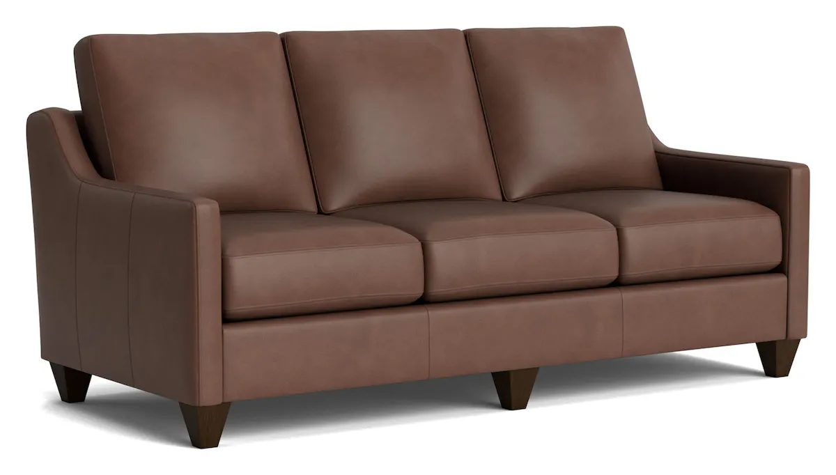 Bassett Furniture C900-72SFL True Custom Leather Slope Arm Sofa Bassett Furniture C900-72SFL True Custom Leather Slope Arm Sofa