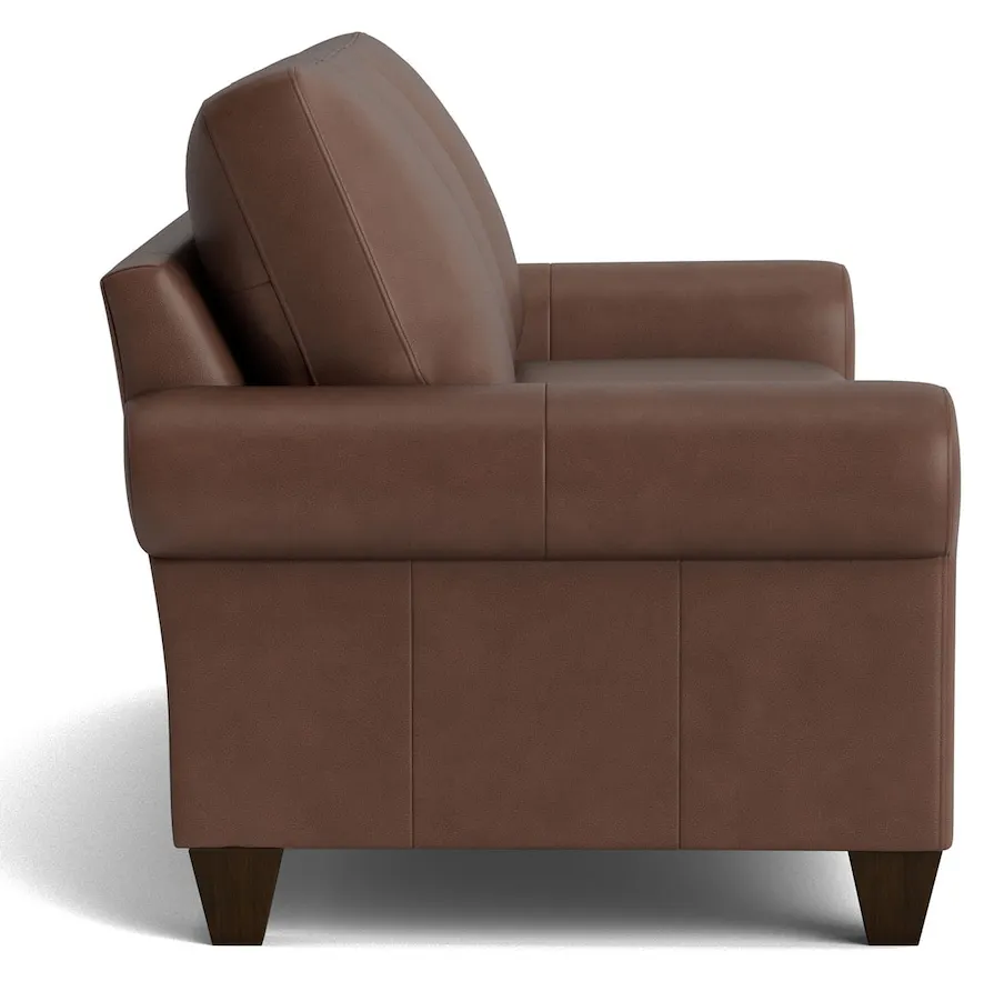 Bassett Furniture C200-72SFL True Custom Leather Large Sock Arm Sofa Bassett Furniture C200-72SFL True Custom Leather Large Sock Arm Sofa