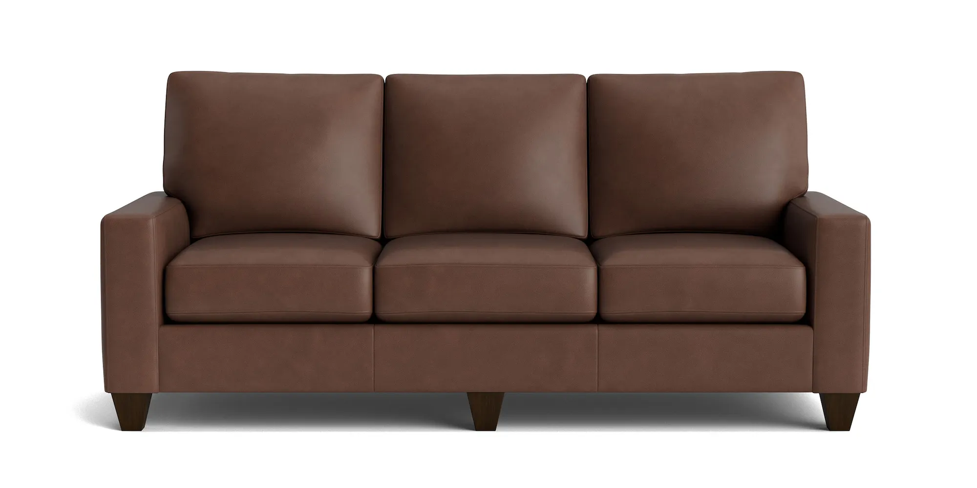 Bassett Furniture C600-72SFL True Custom Leather Large Track Arm Sofa