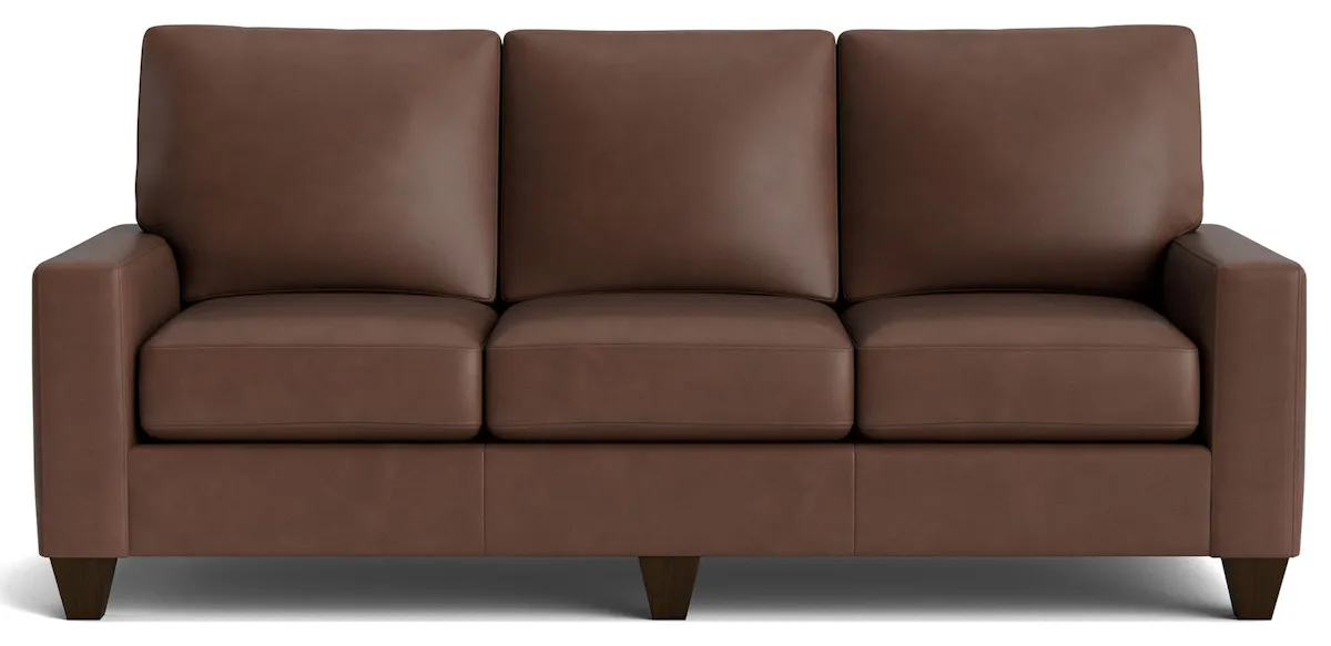 Bassett Furniture C600-72SFL True Custom Leather Large Track Arm Sofa Bassett Furniture C600-72SFL True Custom Leather Large Track Arm Sofa