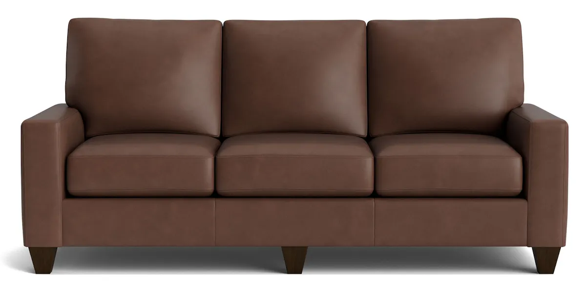 Bassett Furniture C600-72SFL True Custom Leather Large Track Arm Sofa Bassett Furniture C600-72SFL True Custom Leather Large Track Arm Sofa