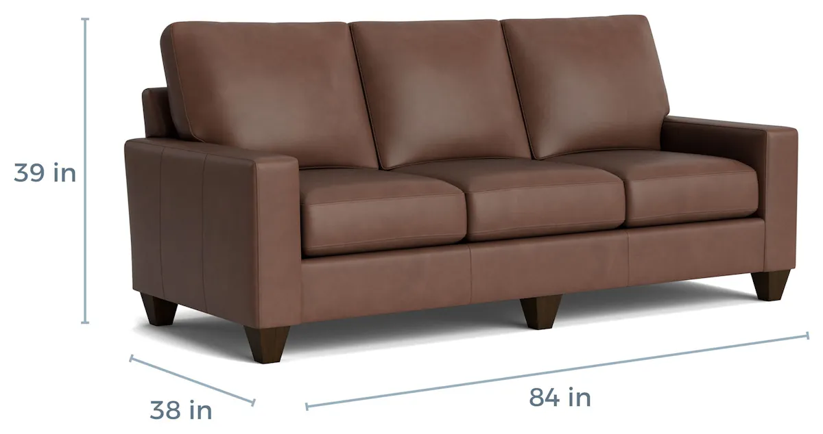 Bassett Furniture C600-72SFL True Custom Leather Large Track Arm Sofa Bassett Furniture C600-72SFL True Custom Leather Large Track Arm Sofa