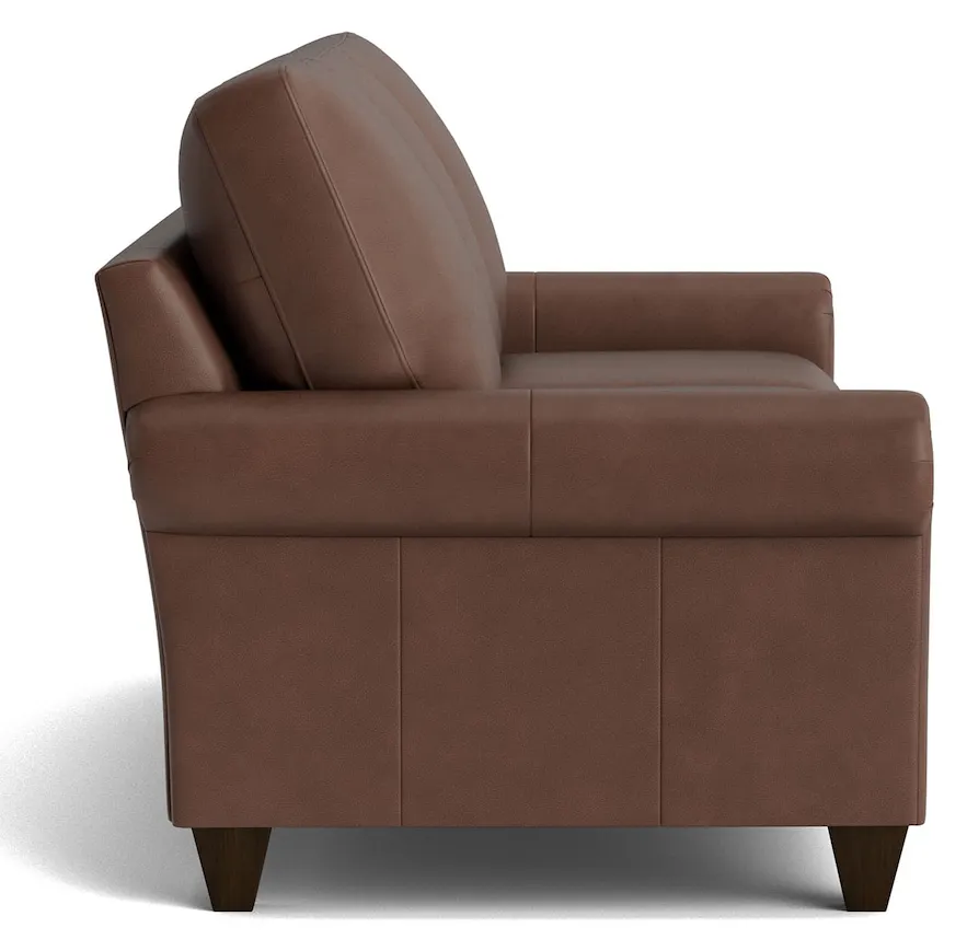 Bassett Furniture C300-72SFL True Custom Leather Panel Arm Sofa Bassett Furniture C300-72SFL True Custom Leather Panel Arm Sofa