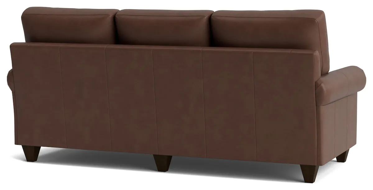 Bassett Furniture C300-72SFL True Custom Leather Panel Arm Sofa Bassett Furniture C300-72SFL True Custom Leather Panel Arm Sofa