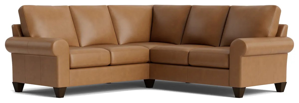 Bassett Furniture C200-L4161SFL True Custom Leather Large Sock Arm L-Shaped Sectional Bassett Furniture C200-L4161SFL True Custom Leather Large Sock Arm L-Shaped Sectional