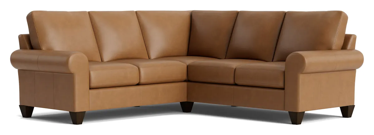 Bassett Furniture C200-L4161SFL True Custom Leather Large Sock Arm L-Shaped Sectional Bassett Furniture C200-L4161SFL True Custom Leather Large Sock Arm L-Shaped Sectional