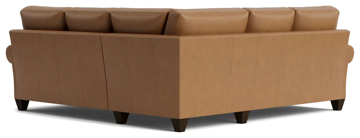 Bassett Furniture C200-L4161SFL True Custom Leather Large Sock Arm L-Shaped Sectional Bassett Furniture C200-L4161SFL True Custom Leather Large Sock Arm L-Shaped Sectional