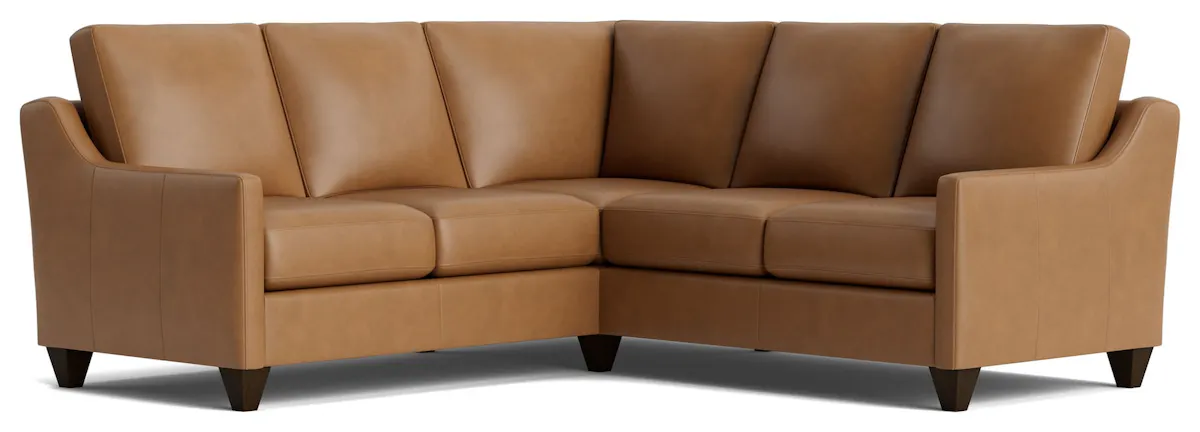 Bassett Furniture C900-L4161SFL True Custom Leather Slope Arm L-Shaped Sectional Bassett Furniture C900-L4161SFL True Custom Leather Slope Arm L-Shaped Sectional