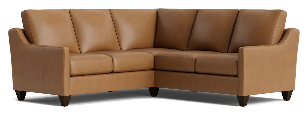 Bassett Furniture C900-L4161SFL True Custom Leather Slope Arm L-Shaped Sectional Bassett Furniture C900-L4161SFL True Custom Leather Slope Arm L-Shaped Sectional