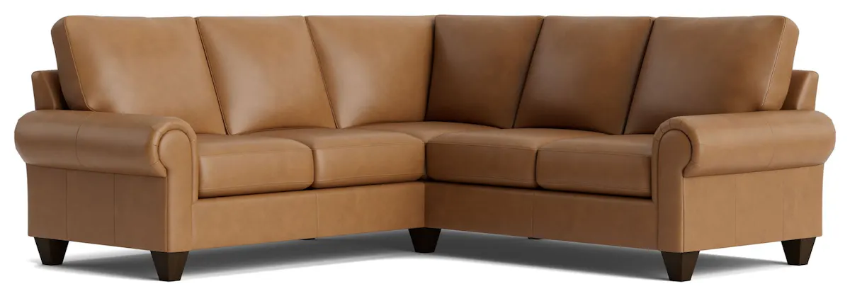 Bassett Furniture C400-L4166SFL True Custom Leather Large Panel Arm L-Shaped Sectional Bassett Furniture C400-L4166SFL True Custom Leather Large Panel Arm L-Shaped Sectional