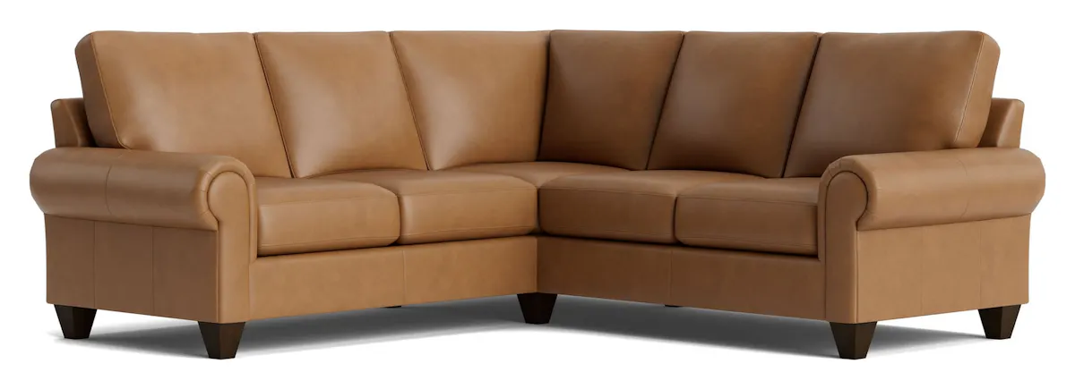 Bassett Furniture C400-L4166SFL True Custom Leather Large Panel Arm L-Shaped Sectional Bassett Furniture C400-L4166SFL True Custom Leather Large Panel Arm L-Shaped Sectional