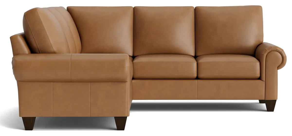 Bassett Furniture C400-L4166SFL True Custom Leather Large Panel Arm L-Shaped Sectional Bassett Furniture C400-L4166SFL True Custom Leather Large Panel Arm L-Shaped Sectional