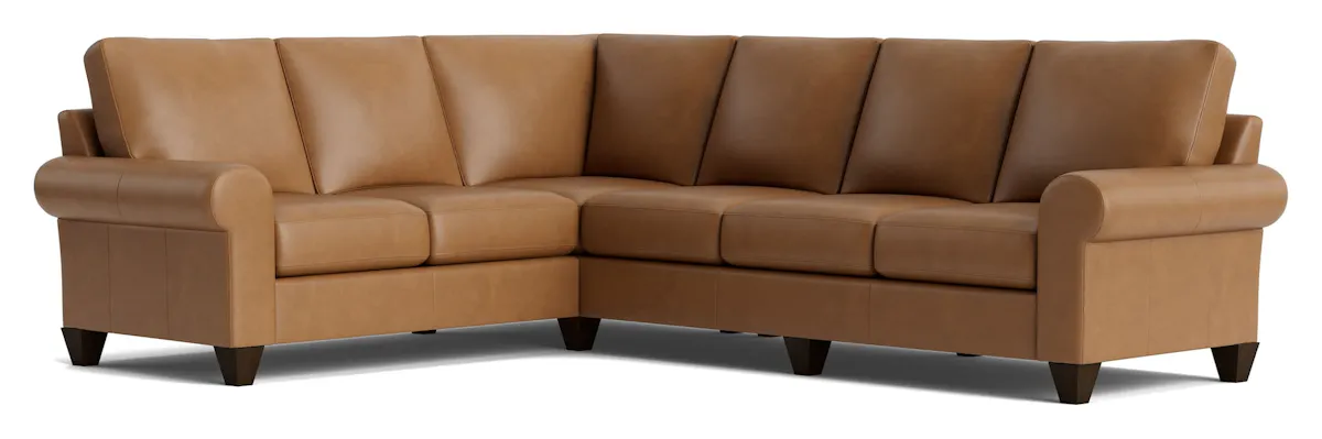 Bassett Furniture C200-L6661SFL True Custom Leather Large Sock Arm L-Shaped Sectional Bassett Furniture C200-L6661SFL True Custom Leather Large Sock Arm L-Shaped Sectional