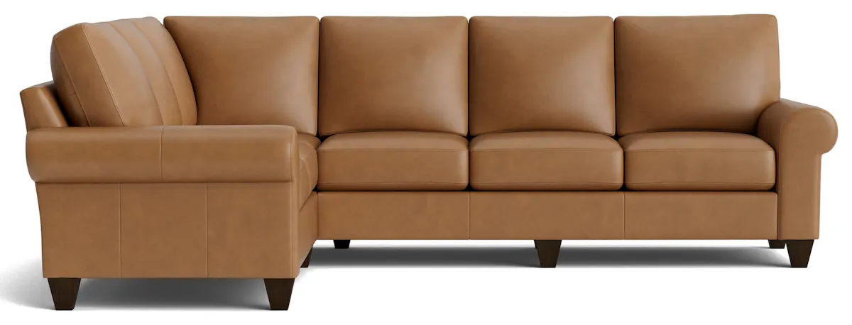 Bassett Furniture C200-L6661SFL True Custom Leather Large Sock Arm L-Shaped Sectional Bassett Furniture C200-L6661SFL True Custom Leather Large Sock Arm L-Shaped Sectional